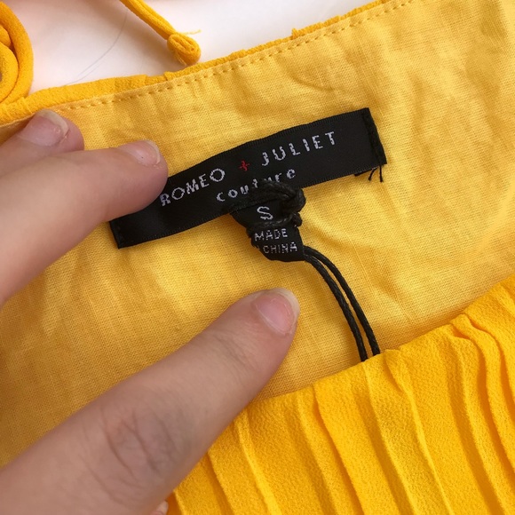 NWT $165 Romeo & Juliet yellow dress - Picture 5 of 7